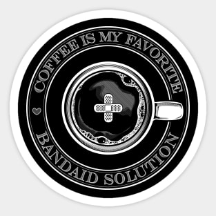 Coffee is my Favorite Solution Sticker